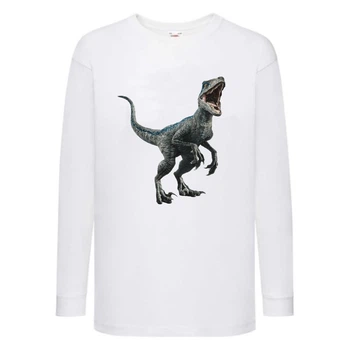 Лонгслив реглан Парк Юрского Периода 0016 (Jurassic Park) белый (JPK wh 0016) 164 см