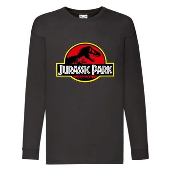 Лонгслив реглан Парк Юрского Периода 006 (Jurassic Park) черный (JPK blc 006) 104 см