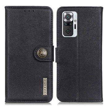 Чехол-книжка с застежкой KHAZNEH Wallet Cover для Xiaomi Redmi Note 10 Pro - Black