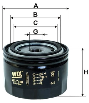 Фильтр масляный WIX Filters WL7168 - FN OP520/1 (WL7168)