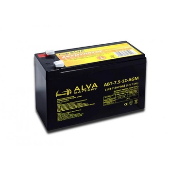 Акумулятор свинцевий ALVA battery АВТ-7,5-12-AGM (12V7,5AH)