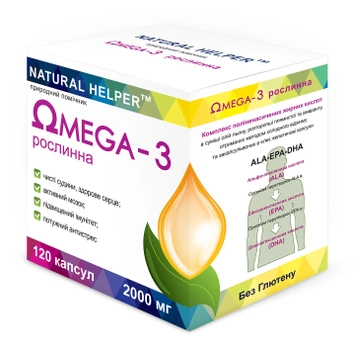 Жирные кислоты Natural Helper Omega 3 Природный помощник (4820187660011)