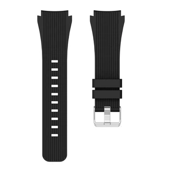 Силіконовий ремінець Watchbands для Samsung Galaxy Gear S3 / Samsung Galaxy Watch 46mm - чорний (WB001GALAXYBLACK20)
