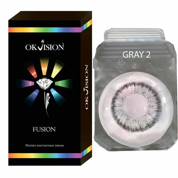 Контактные линзы OkVision Fusion Gray 2 шт
