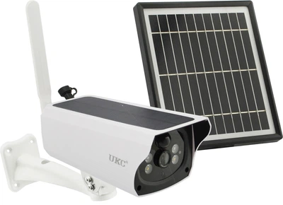 Аккумуляторная IP камера видеонаблюдения UKC Y4P-4G 2 mp уличная с солнечной панелью (7583)