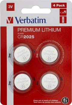 Bateria Verbatim Premium CR2025 3 V 4 szt Lithium (49532)