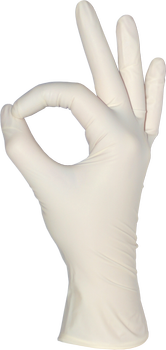 Перчатки Латексные Неопудренные MEDIOK Белые M (100 шт)