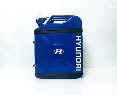 Подарок для мужчин Канистра-бар 20 л с маркой авто Hyundai Синяя + 2 стакана в подарок Shop Monkeys (KA-Hyundai-4907)