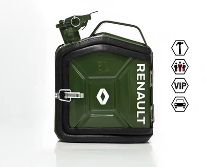 Подарок для мужчин Канистра-бар 5 л с маркой авто Renault Хаки + 2 стакана в подарок Shop Monkeys (KA-Renault-4520)