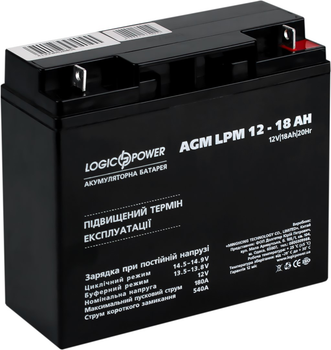 Аккумулятор вспомогательный LogicPower AGM LPM 12V - 18 Ah для Mercedes (LP10753)
