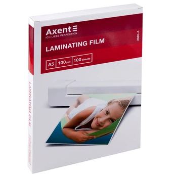 Плівка для ламінування Axent A5 154х216 мм 100 мкм 100 штук (2080-A)