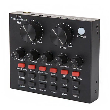 Зовнішня звукова карта адаптер аудіоінтерфейс Bluetooth Live Sound Card V8 USB-гарнітура для мікрофона