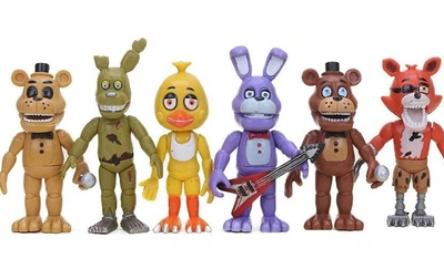 Ігровий набір П'ять ночей з Фредді, 6в1, 9 см - Five nights at freddy's