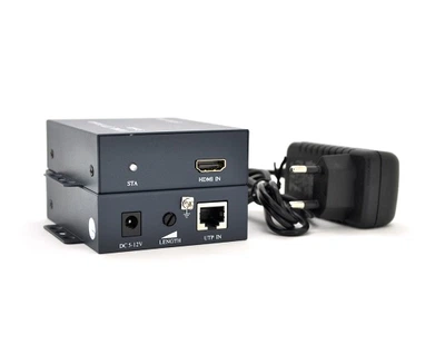 Адаптер Voltronic (YT-SCPE HDM-100m1080Р/16769) HDMI-RJ-45/DC-jack Black