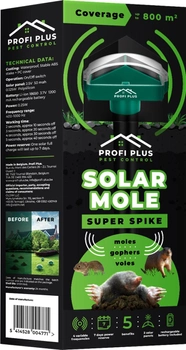 Отпугиватель кротов Profi Plus Super Spiker Pest Control на солнечной батарее (5414528004771)