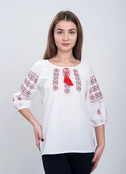 Вишиванка Vyshyvanka 60 Біла 0039р.3/4