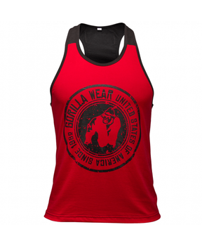 Майка Gorilla Wear Roswell Tank Top 4XL Червоно-чорна (9011850907)