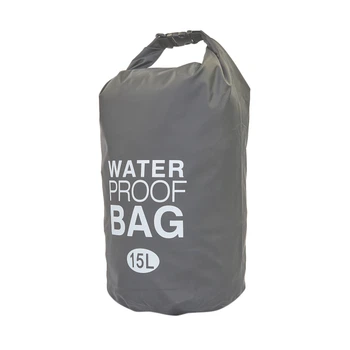 Водонепроницаемый рюкзак 15 л гермомешок туристический Waterproof Bag серый TY-6878-15