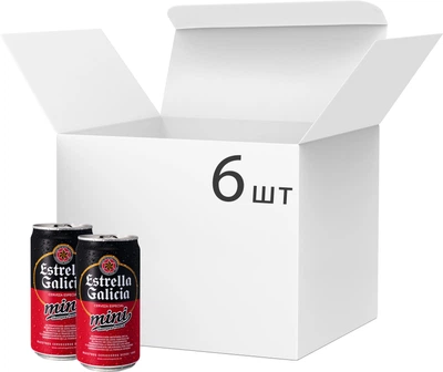 Estrella Galicia Cerveza Especial Mini світле фільтроване 0,25 л × 6