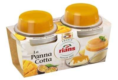Десерт Rians Панна котта з манго та маракуйєю 2х120 г