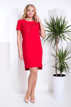 Платье "Лея" (красный) 50 (XL)