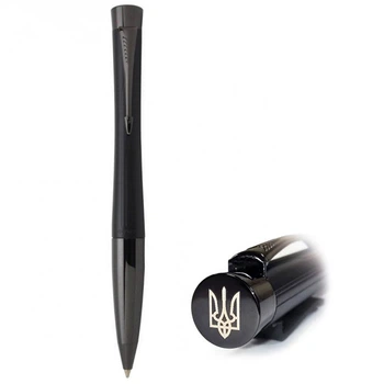 Шариковая ручка Parker URBAN Premium Matt Black BP Трезубец на торце 21 232M_TR