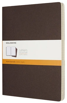 Набір зошитів Moleskine Cahier великий 19 х 25 см в лінію коричневий