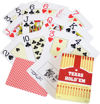 100 Plastic Playing Cards TEXAS HOLDEM ZAF