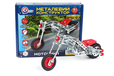 Конструктор металлический «Мотоцикл», 181 деталь 4807