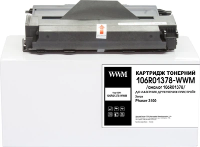 Картридж WWM для Xerox Phaser 3100 аналог 106R01378 Black (106R01378-WWM)