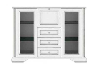 Комод Вайт 2W3S1B/1610*450*1195 з ДСП та МДФ колір Ясен сніговий/сосна срібна Gerbor Holding