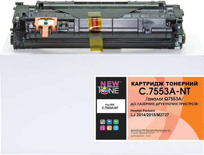 Картридж NewTone для HP LJ P2015/P2014/M2727 аналог Q7553A Black (C.7553A-NT)
