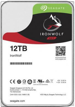 Жесткий диск Seagate IronWolf HDD 12TB 7200rpm 256MB ST12000VN0008 3.5 SATAIII