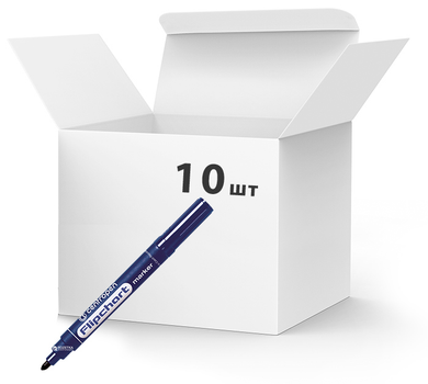 Набор маркеров для бумаги Centropen Flipchart 2.5 мм Синий 10 шт. (8550/03)