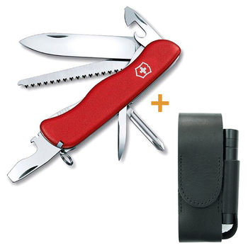 Комплект Нож Victorinox Trailmaster 0.8463 + Кожаный чехол + Фонарь