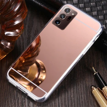 Чохол Fiji Mirror для Samsung Galaxy S21 Ultra (G998) силікон дзеркальний бампер рожеве золото