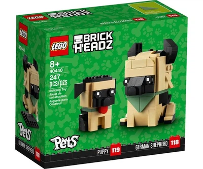 Конструктор LEGO Brick Headz Німецька вівчарка та цуценя (40440)