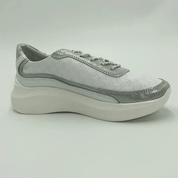Кросовки женские Gabis 67213-1 белый/серебро / Модель 99118 37