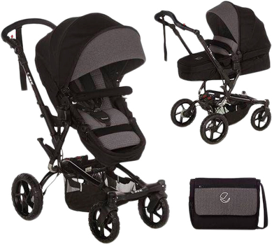 Коляска-трансформер Jane Crosswalk Convert Jet Black (5483/T34)