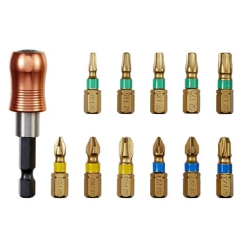 Набір біт Dexter Pro 11шт 25мм PH PZ T та подовжувач 11876214