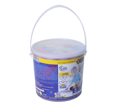Мел цветной JUMBO, 15 шт в пластиковом ведре, BABY Line