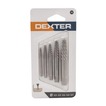 Набір екстракторів Dexter 5шт D2/5-6/5мм L50-85мм 11876165