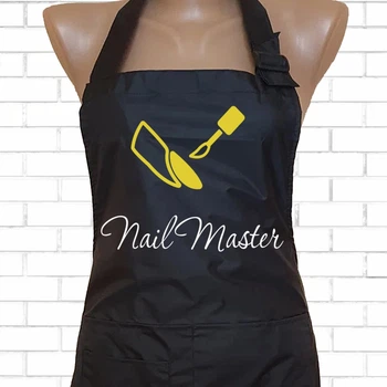 Фартук для мастера по маникюру Наращивание ногтей Nail Master Черный