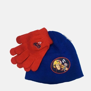 Демисезонный комплект (шапка + перчатки) Fireman Sam LID51601 52-54 см Синий/Красный (2000000338965)