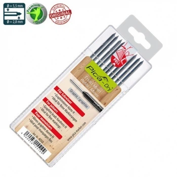Сменные грифеля PICA Dry специальная твёрдость Н, графит 10шт (4050)