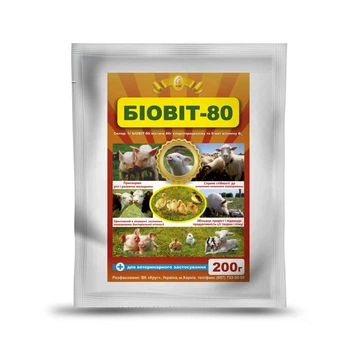 Біовіт 80 Кормовий антибіотик для с/г тварин і птахів 500 г