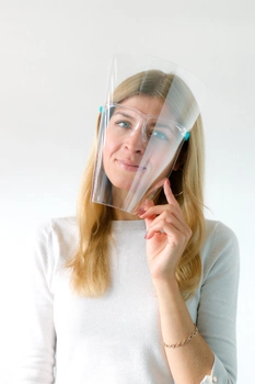 Пластиковий захисний екран-маска на оправі зі складними дужками зак. UGV-EKR-I-2532 прозорий