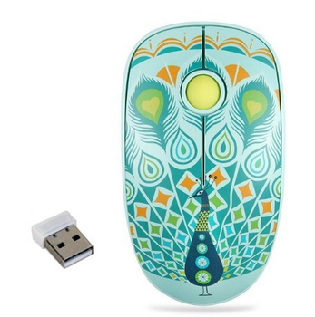 Мышь USB беспроводная для ноутбука ПК Павлин
