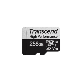 Карта памяти Transcend microSDXC 256GB UHS-I U3 V30 A2 (TS256GUSD330S) с SD-адаптером