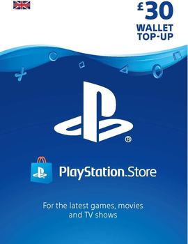 Цифровой код Сони PlayStation Network пополнение бумажника счета своего аккаунта на сумму 30£ GBP UK-регион